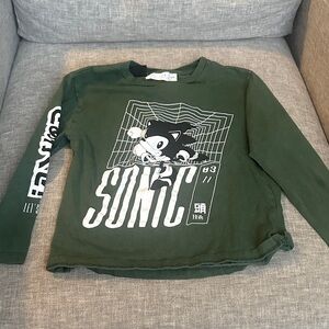 Zara Kids Sonic Long Sleeve Tee - Dark Green